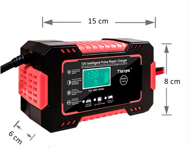 🔋✨Cargador Inteligente de Batería 12V 6A – Mantenimiento y Reparación con Pantalla LCD🚗⚡
