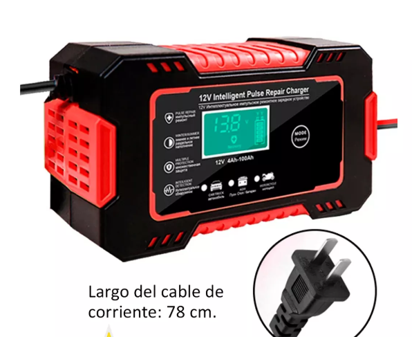🔋✨Cargador Inteligente de Batería 12V 6A – Mantenimiento y Reparación con Pantalla LCD🚗⚡